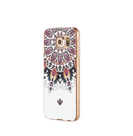 Soft Silicone Gel TPU Case Special 3D Relief Printing Pattern Back Cover for Samsung Galaxy S6 flower vine